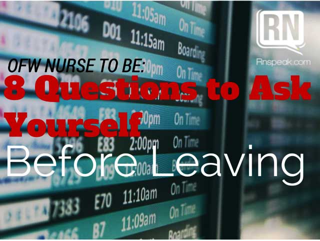ofw nurses question before leaving