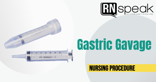 gastric gavage nursing procedure